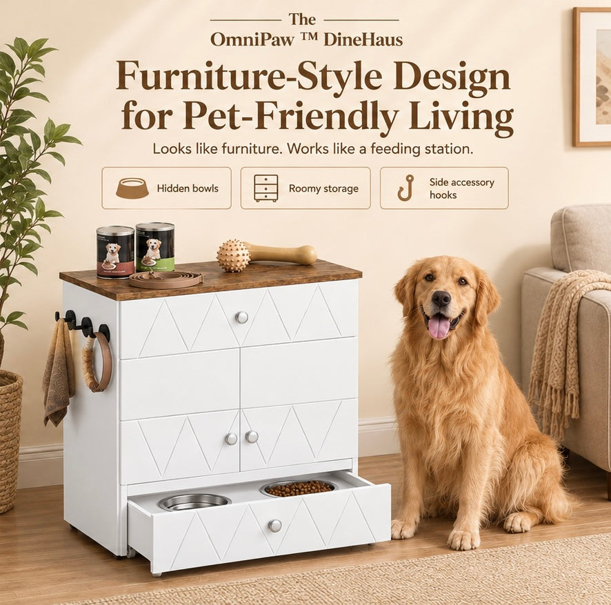 The OmniPaw™ DineHaus Feeding & Storage Station