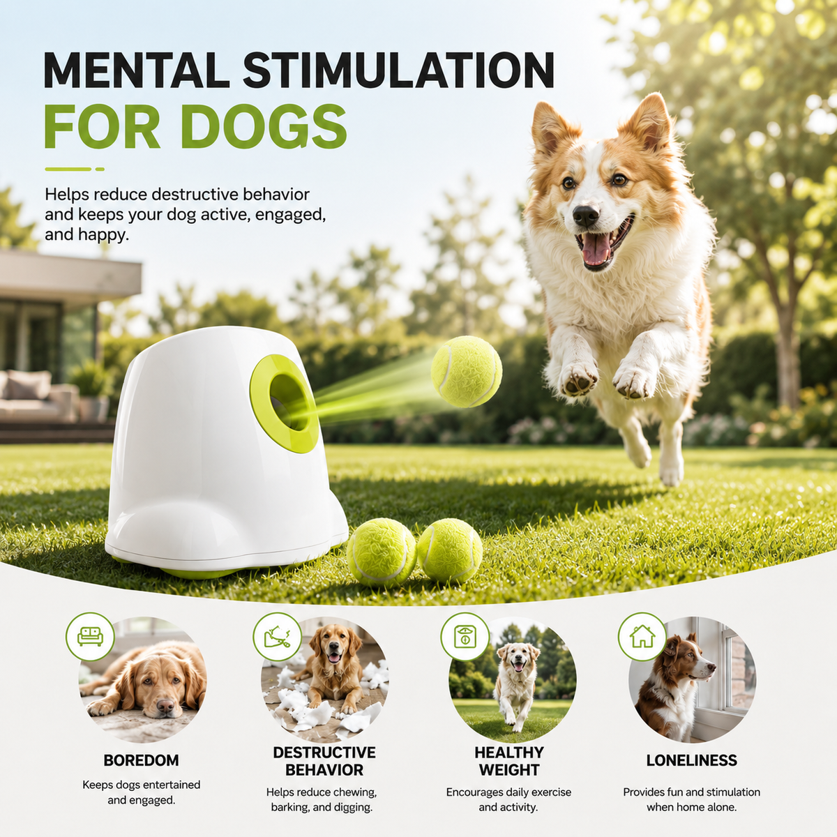 The OmniPaw™ FetchPro Automatic Ball Launcher