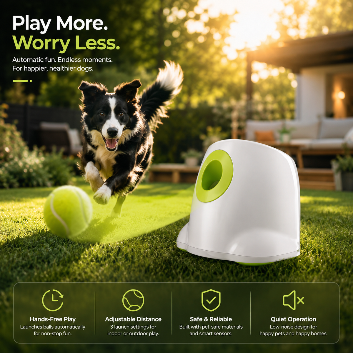 The OmniPaw™ FetchPro Automatic Ball Launcher