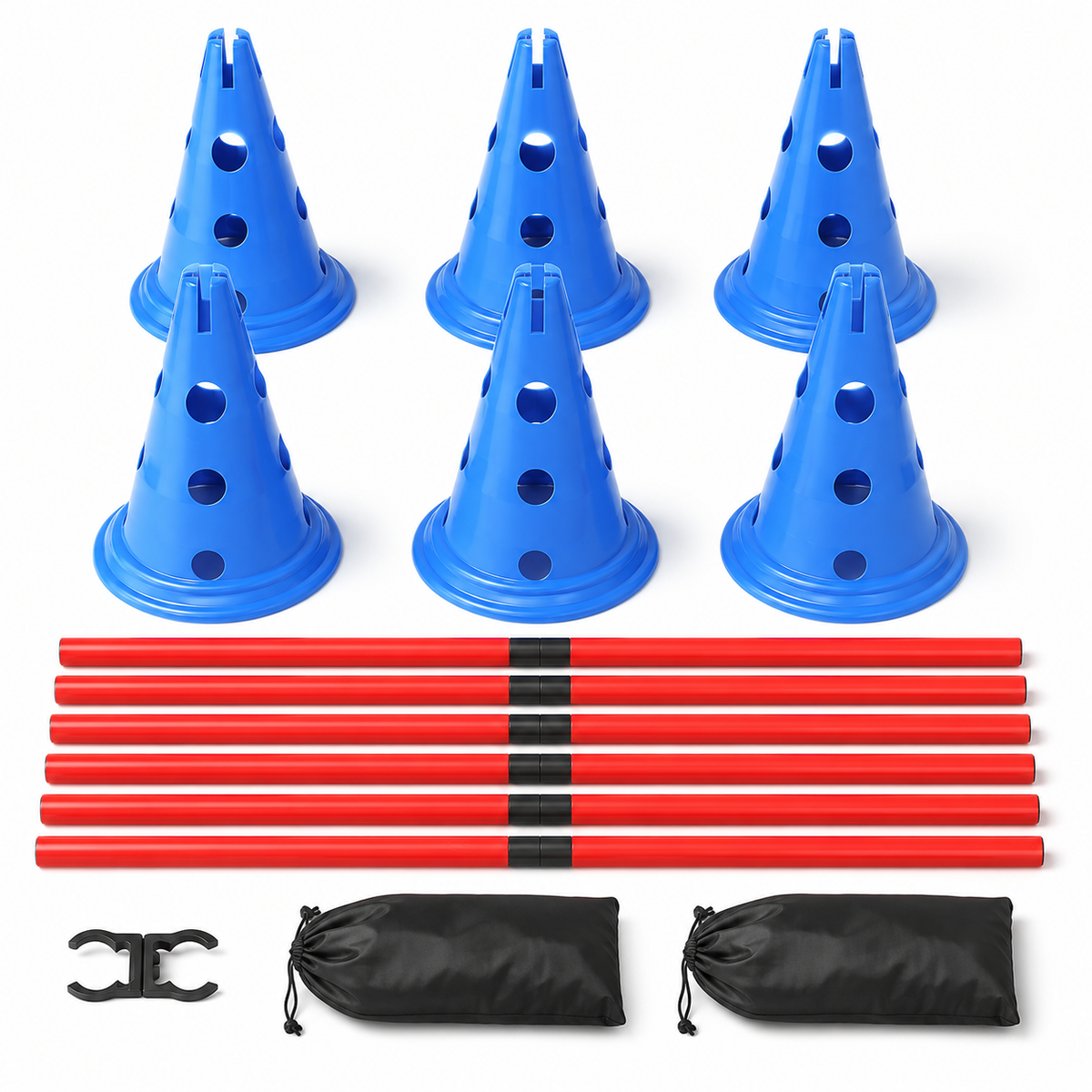 The OmniPaw™ AgilityPath — 18-Piece Adjustable Dog Agility Training Set
