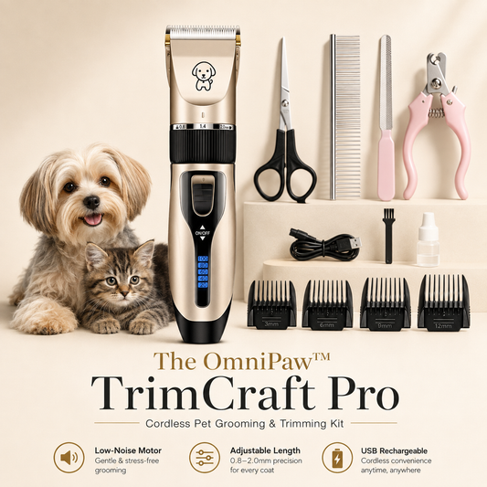 The OmniPaw™ TrimCraft Pro — Cordless Pet Grooming & Trimming Kit