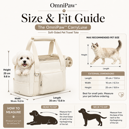 The OmniPaw™ CarryLuxe — Soft-Sided Pet Travel Tote