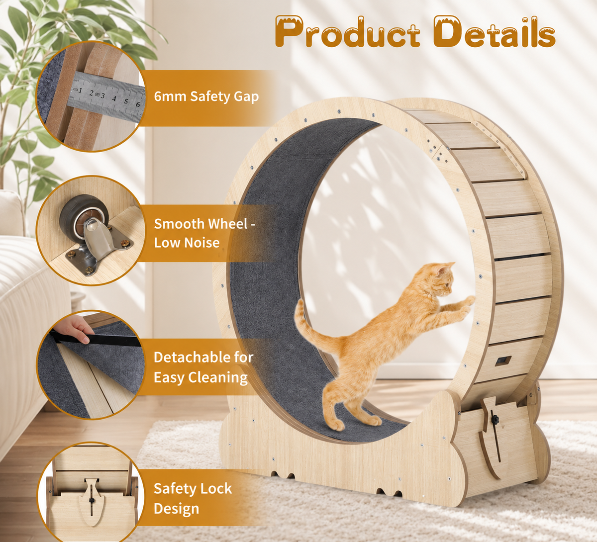 The OmniPaw™ RunArc Indoor Cat Exercise Wheel