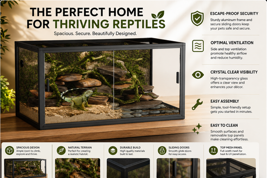 The OmniPaw™ TerraHaven 120 Reptile Terrarium