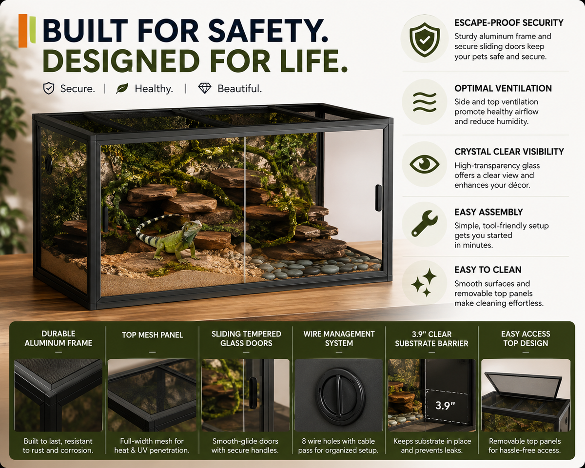 The OmniPaw™ TerraHaven 120 Reptile Terrarium