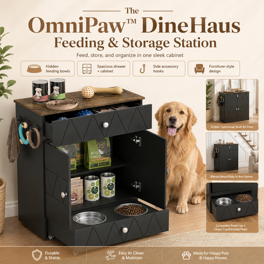 The OmniPaw™ DineHaus Feeding & Storage Station