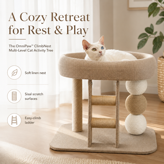 The OmniPaw™ ClimbNest Multi-Level Cat Activity Tree