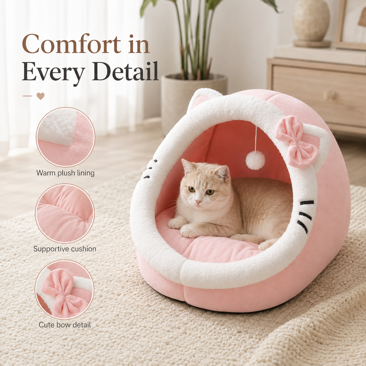 The OmniPaw™ CozyCove Pet Cave Bed