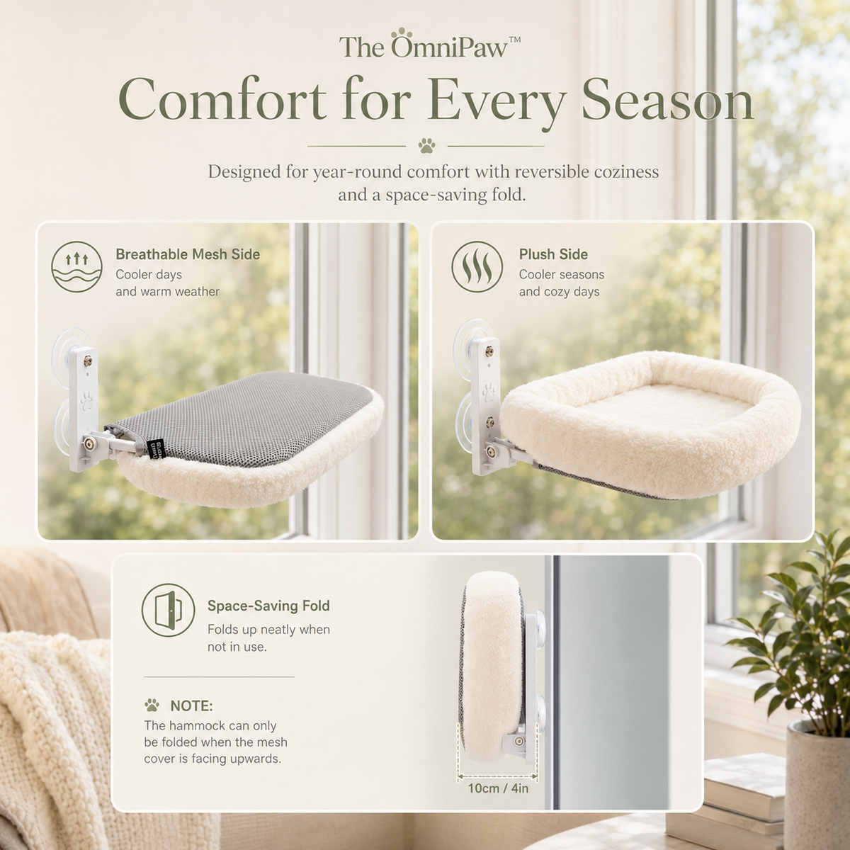 The OmniPaw™ SkyNest Window Perch