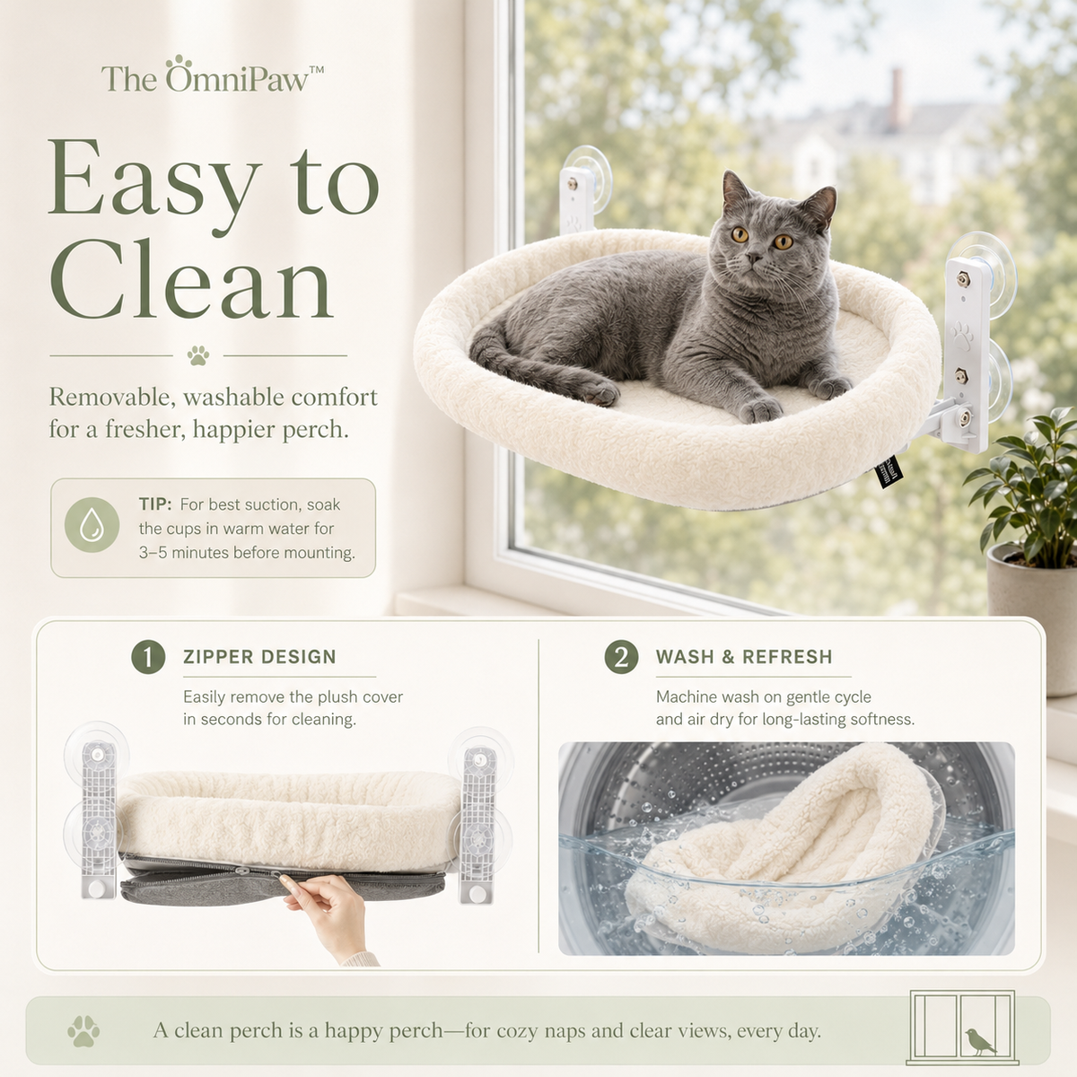 The OmniPaw™ SkyNest Window Perch