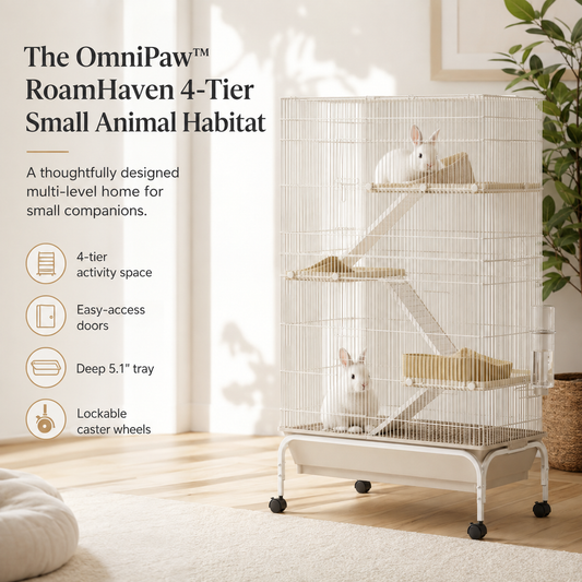The OmniPaw™ RoamHaven 4-Tier Small Animal Habitat