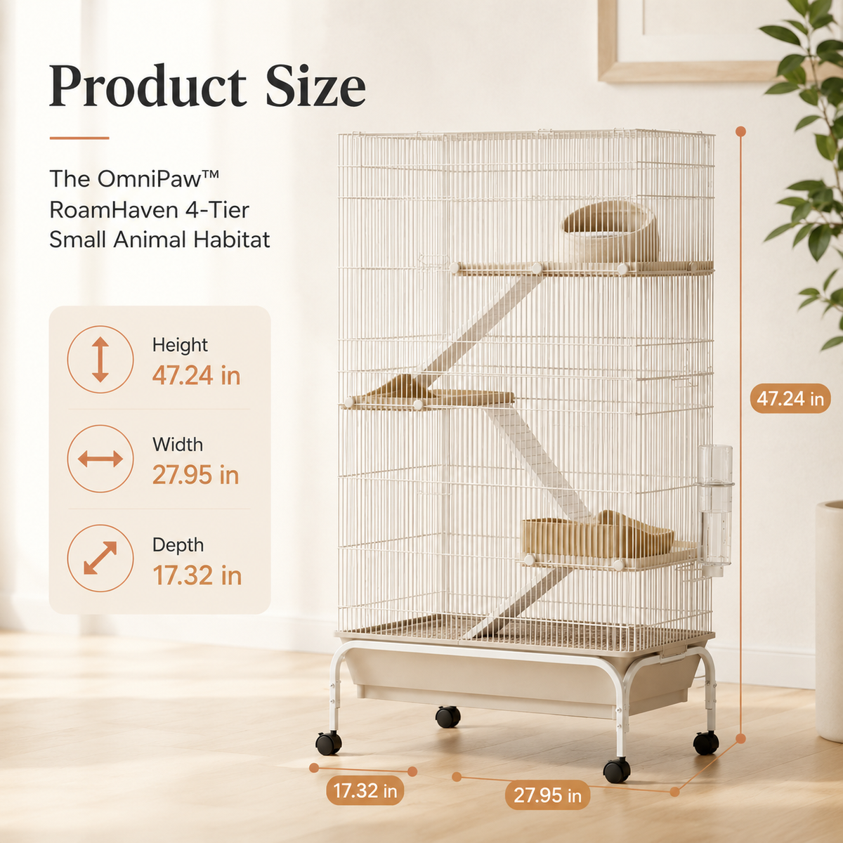 The OmniPaw™ RoamHaven 4-Tier Small Animal Habitat