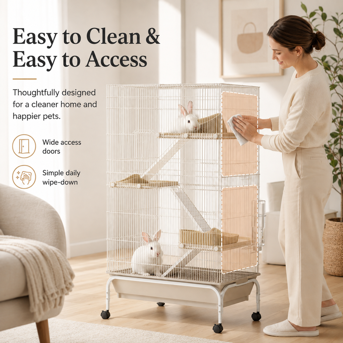 The OmniPaw™ RoamHaven 4-Tier Small Animal Habitat
