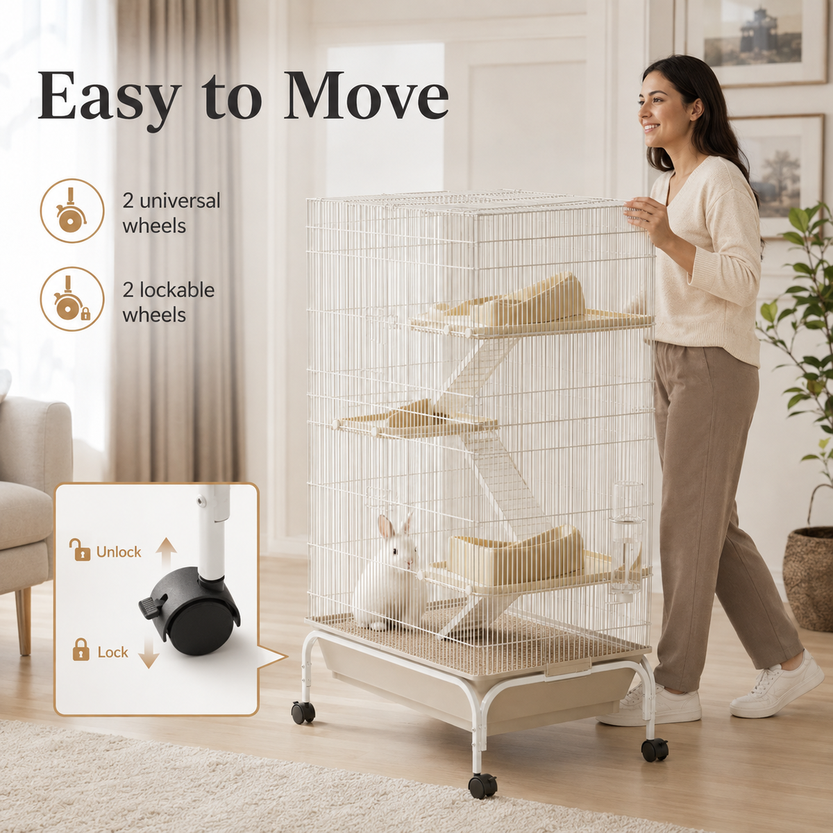 The OmniPaw™ RoamHaven 4-Tier Small Animal Habitat