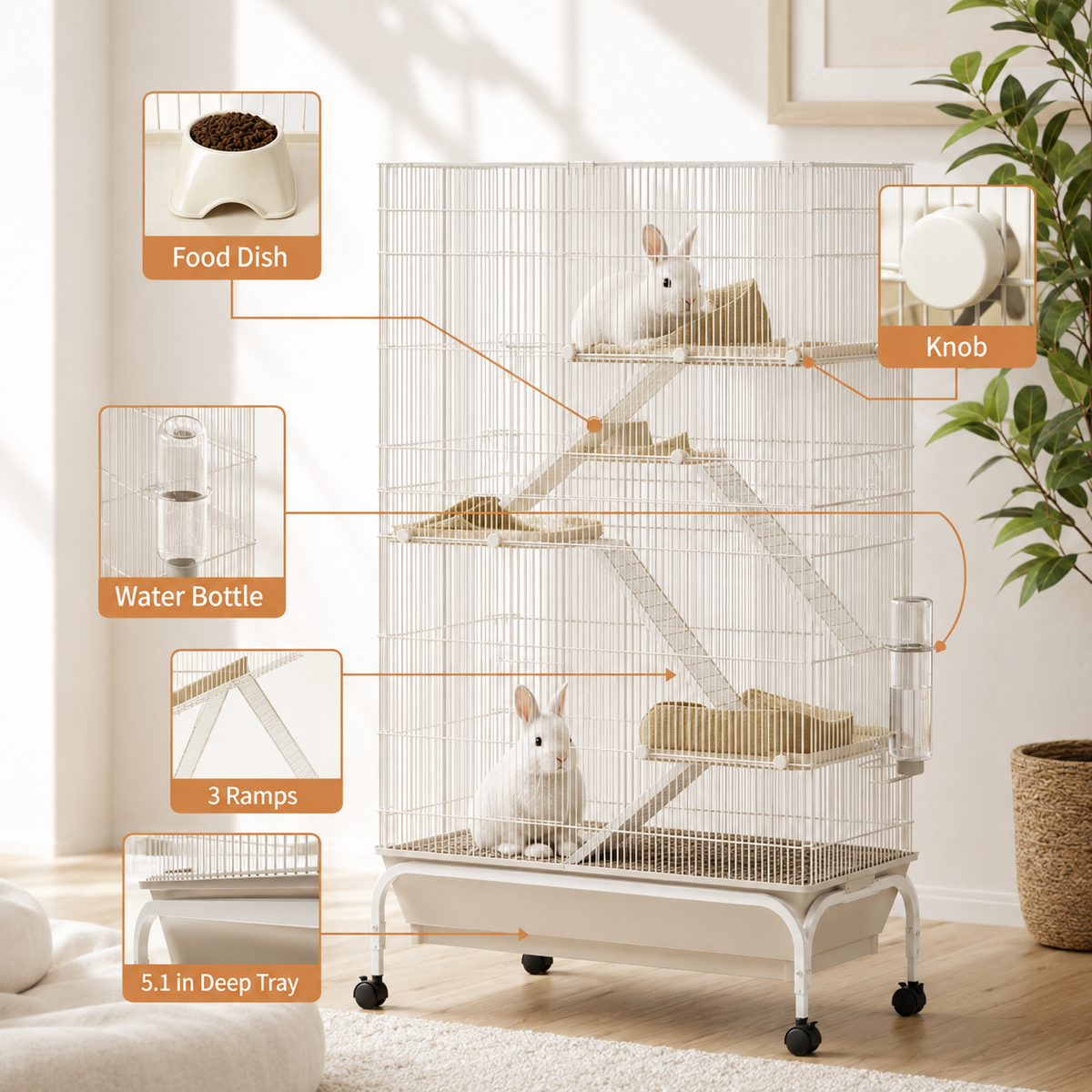 The OmniPaw™ RoamHaven 4-Tier Small Animal Habitat