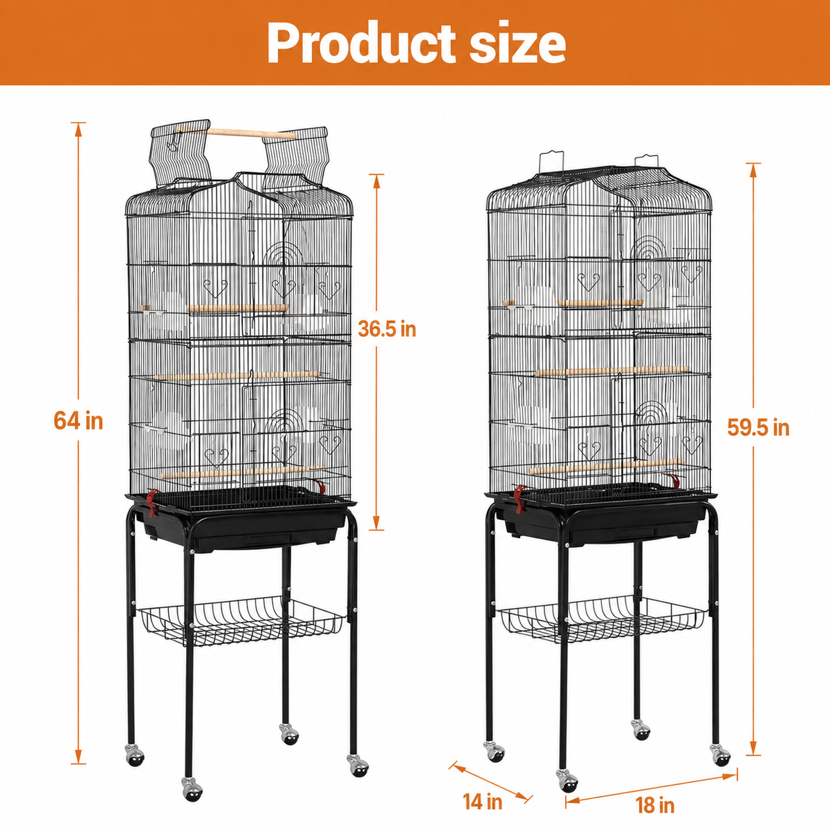 The OmniPaw™ PerchVista Open-Top Bird Habitat