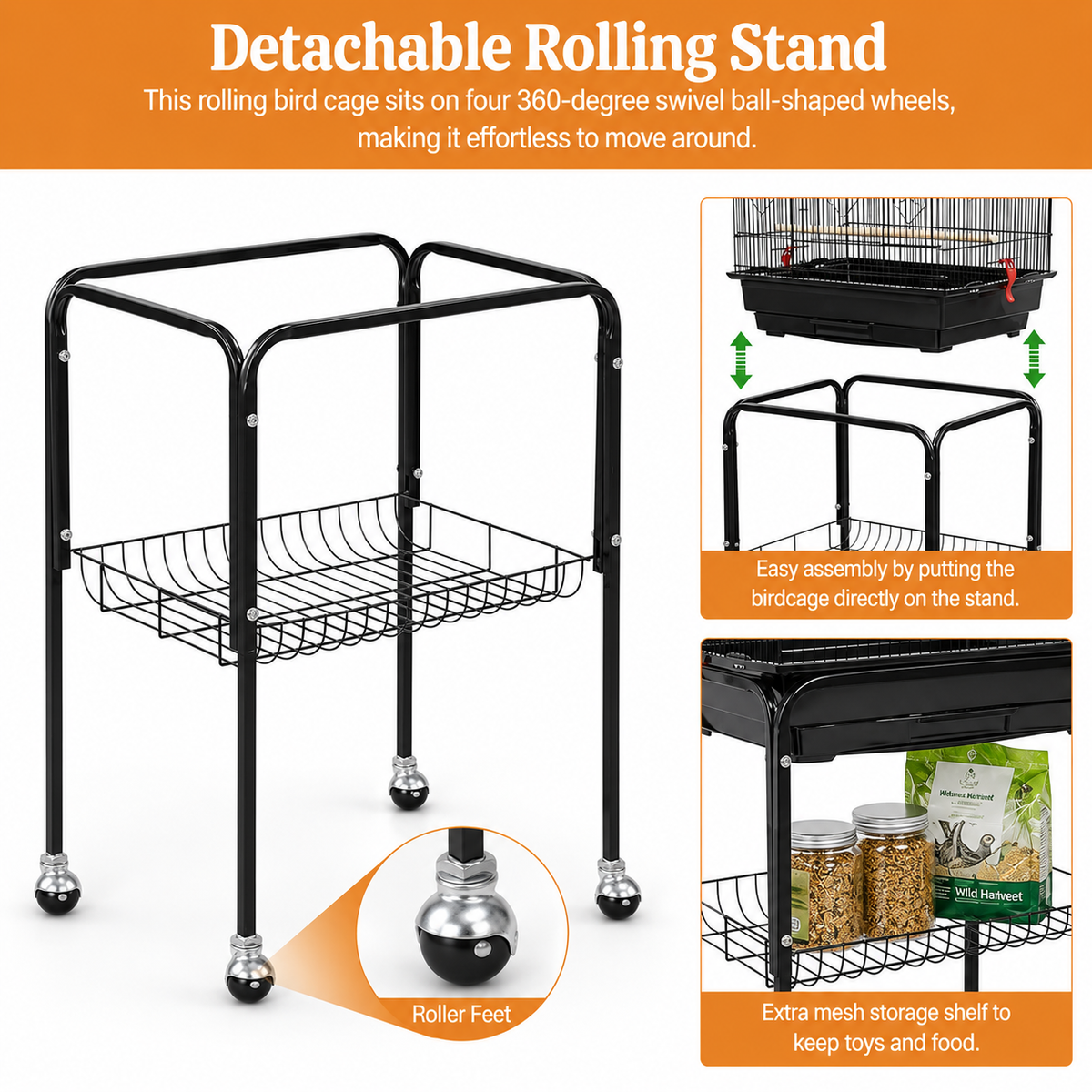 The OmniPaw™ PerchVista Open-Top Bird Habitat