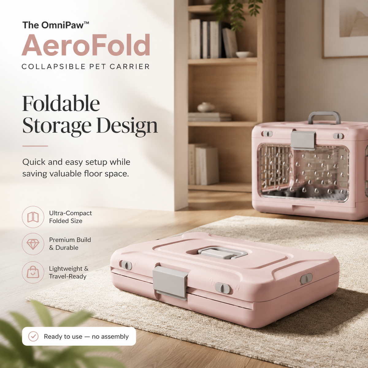 The OmniPaw™ AeroFold Collapsible Pet Carrier