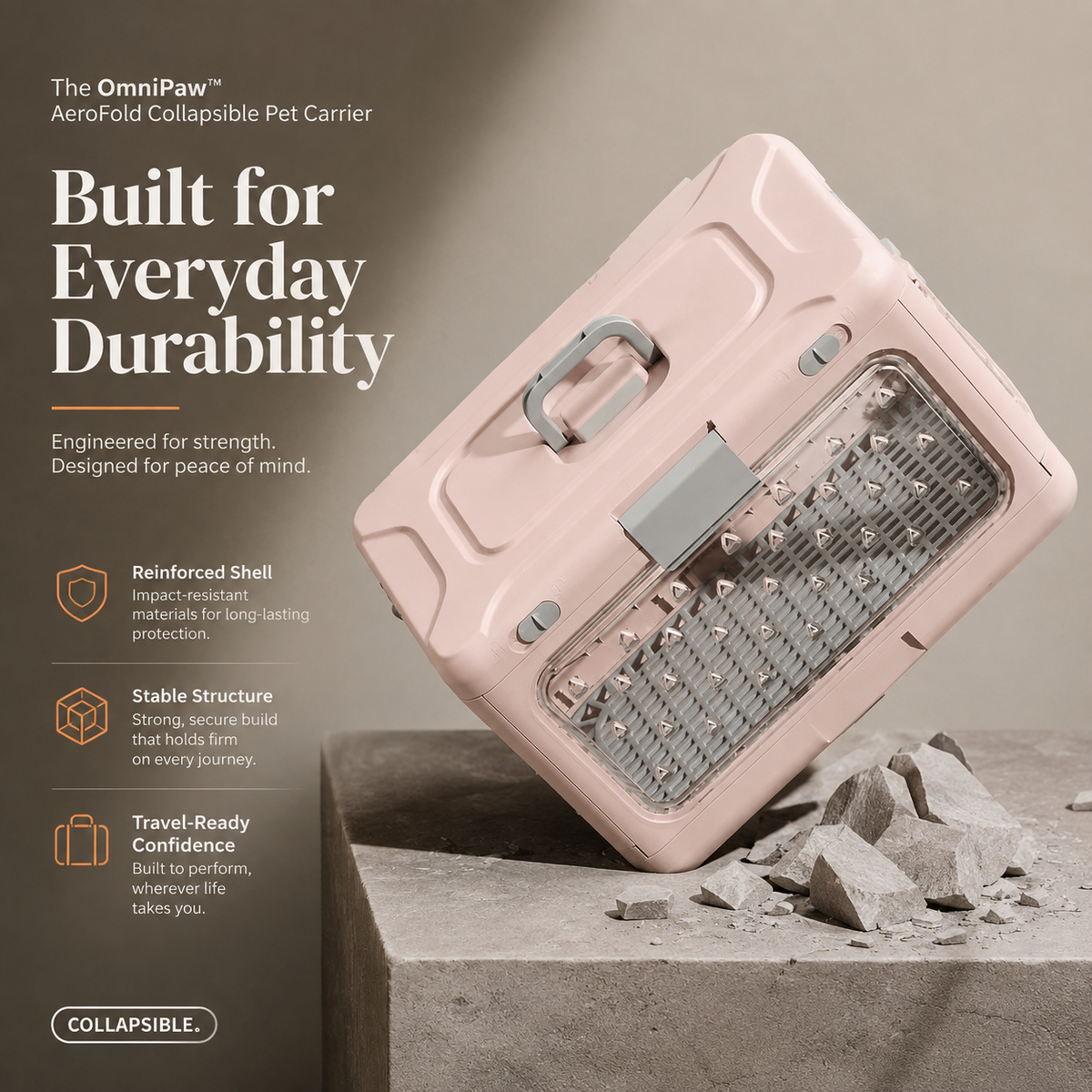 The OmniPaw™ AeroFold Collapsible Pet Carrier