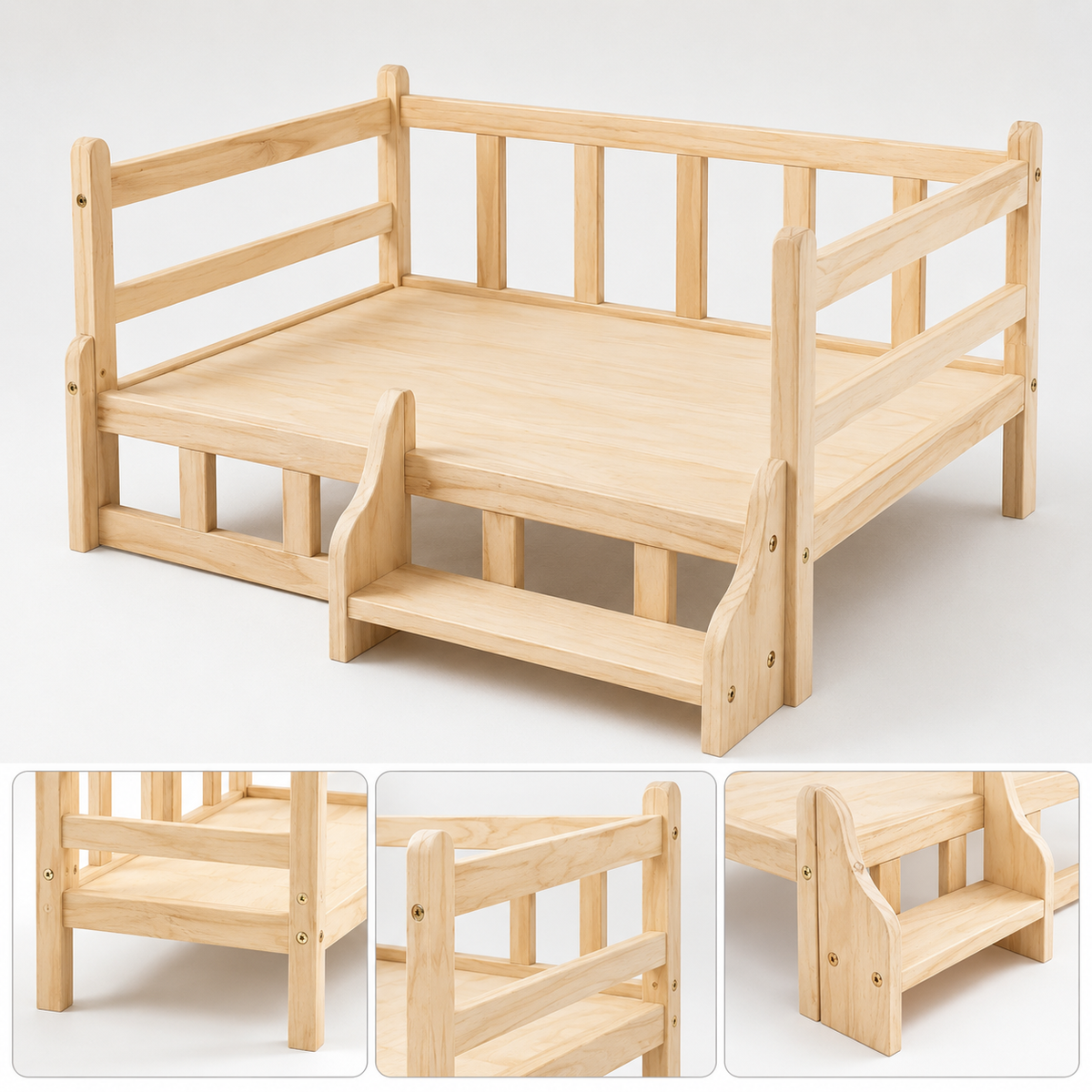 The OmniPaw™ TimberRest Solid Pine Pet Bed