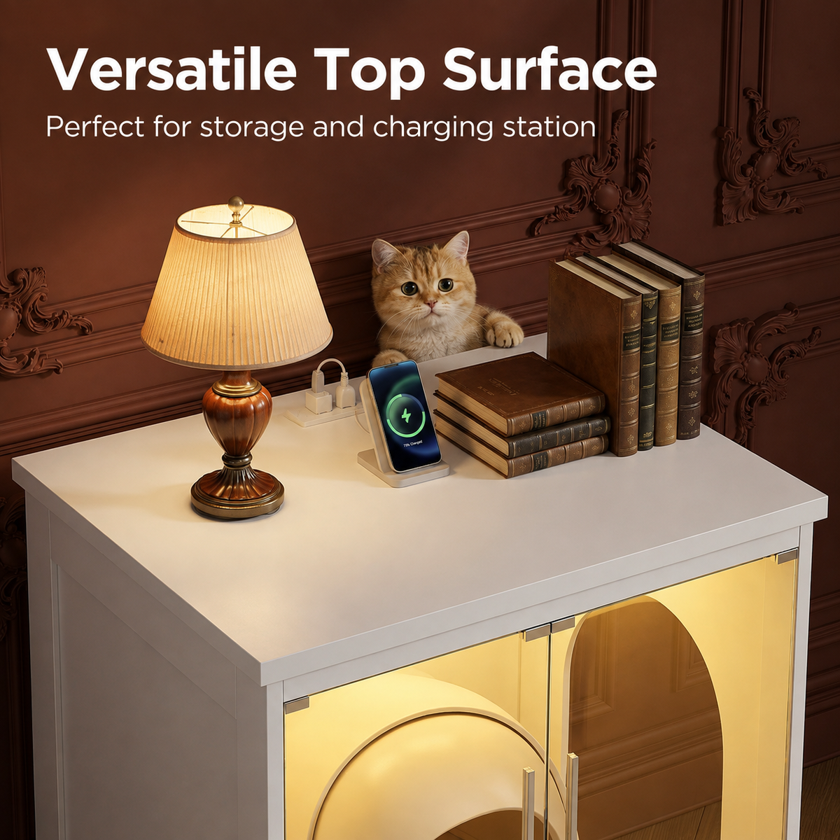 The OmniPaw™ LitterLume Smart Litter Cabinet