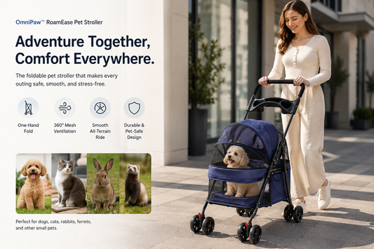 The OmniPaw™ RoamEase Foldable Pet Stroller