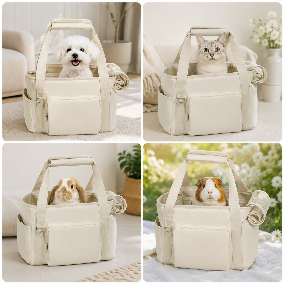 The OmniPaw™ CarryLuxe — Soft-Sided Pet Travel Tote