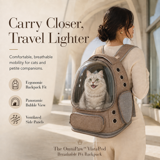 The OmniPaw™ VistaPod Breathable Pet Backpack