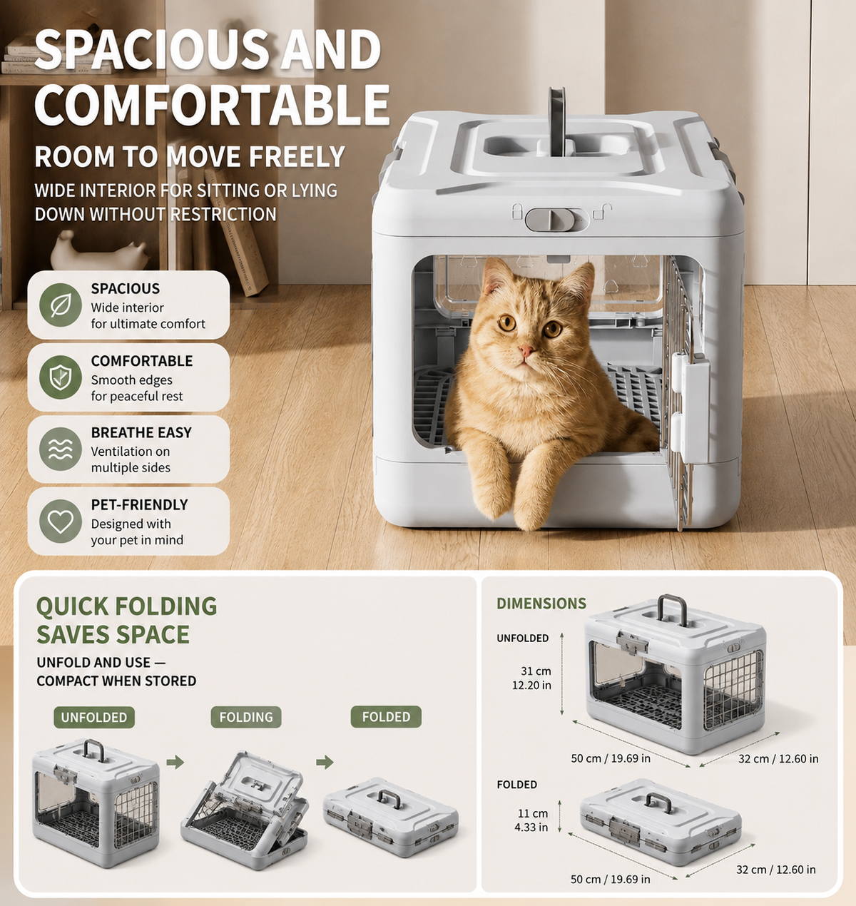 The OmniPaw™ AeroFold Collapsible Pet Carrier