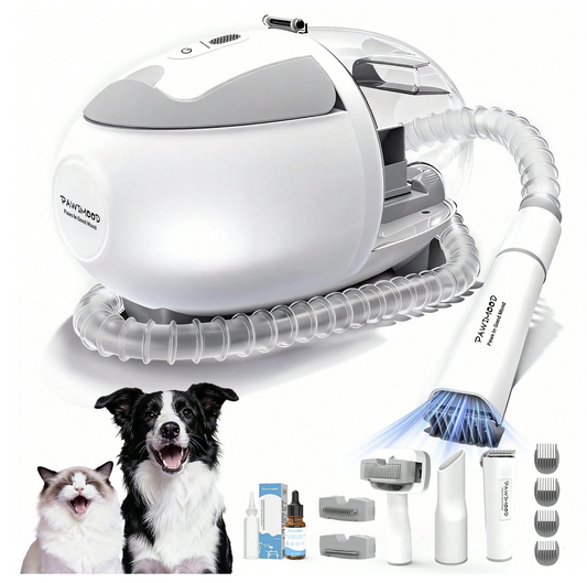 The OmniPaw™ FurFlow Pro — 5-in-1 Pet Grooming Vacuum for Dogs & Cats