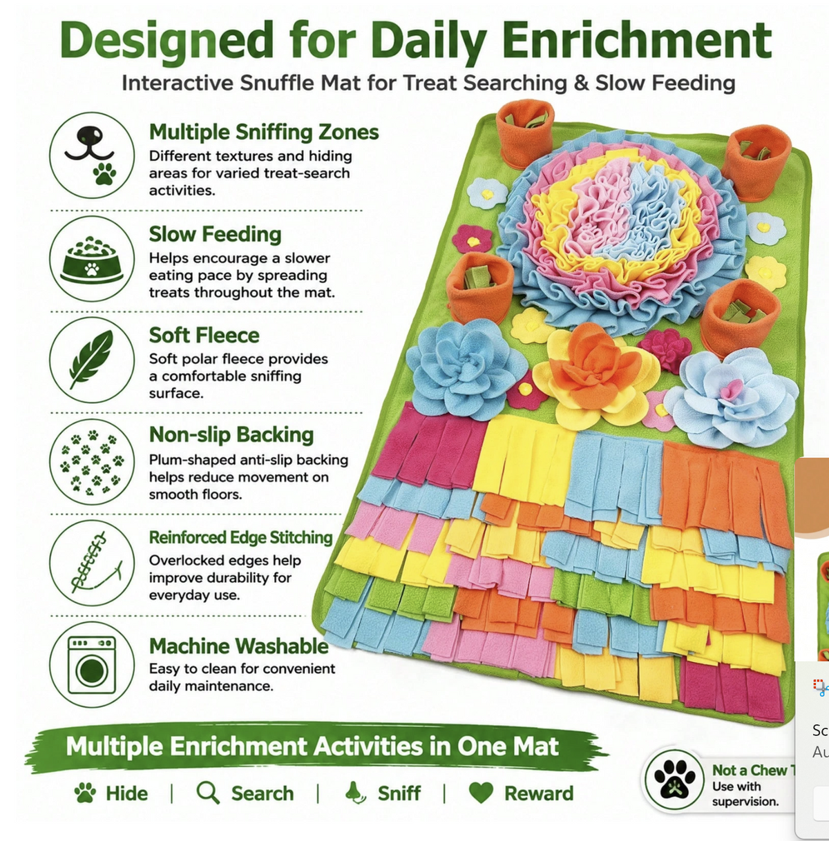 The OmniPaw™ ScentQuest — Interactive Snuffle & Slow-Feed Mat