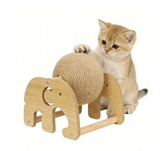 The OmniPaw™ SisalSpin — Rotating Sisal Cat Scratching Ball