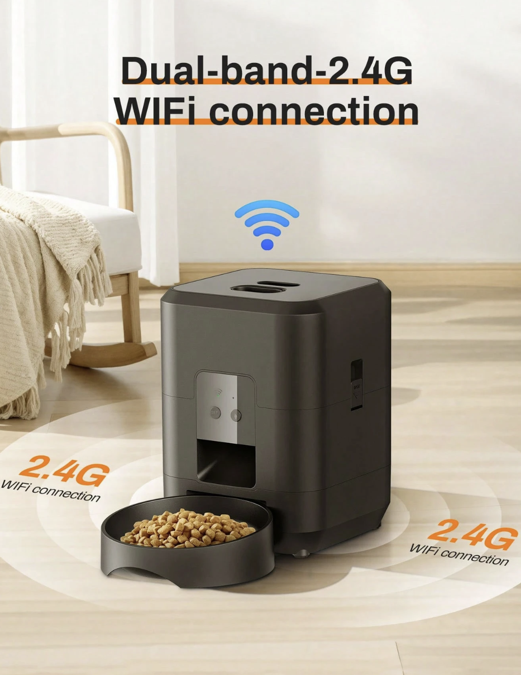 The OmniPaw™ MealSync — 2L Smart Automatic Pet Feeder for Dogs & Cats