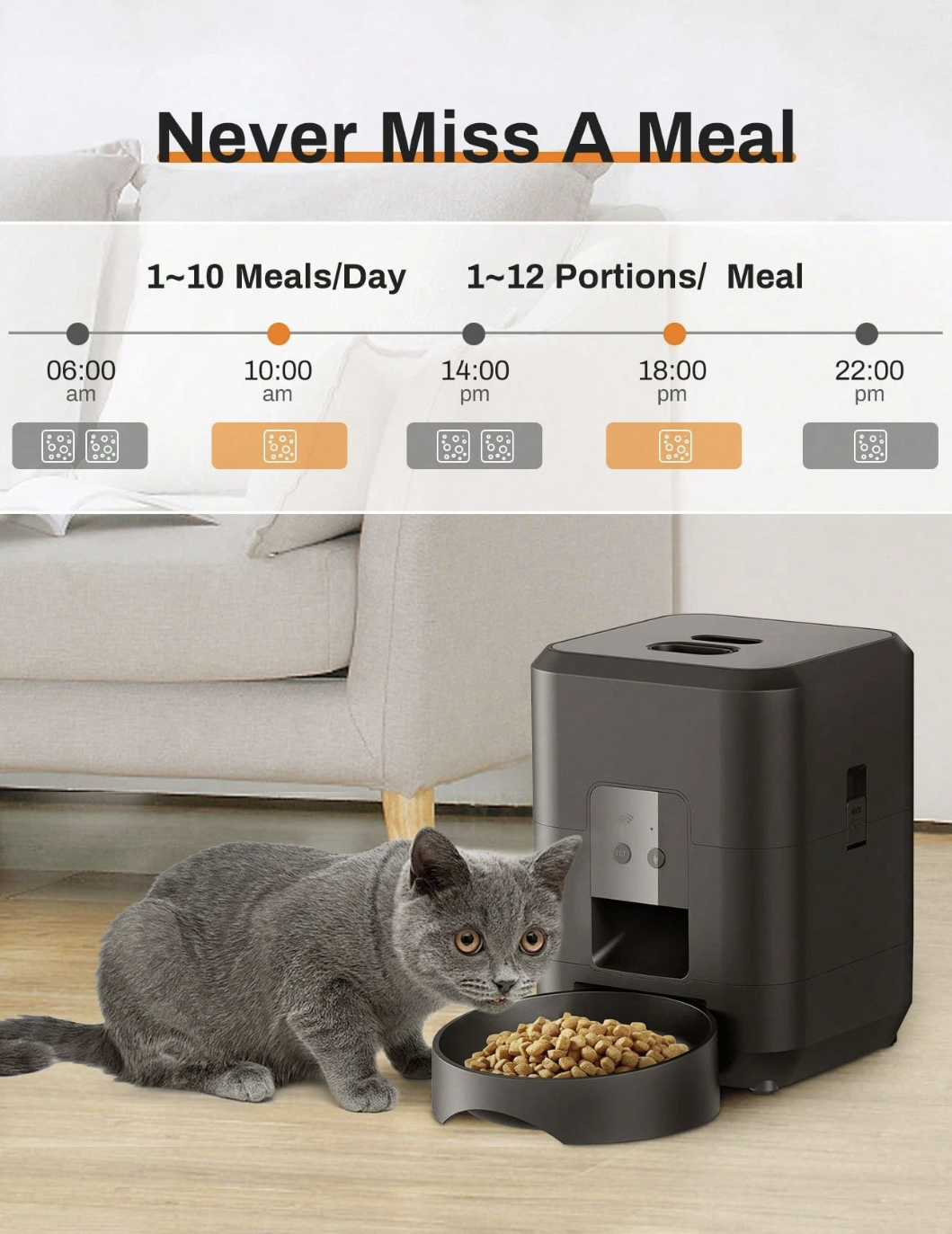 The OmniPaw™ MealSync — 2L Smart Automatic Pet Feeder for Dogs & Cats