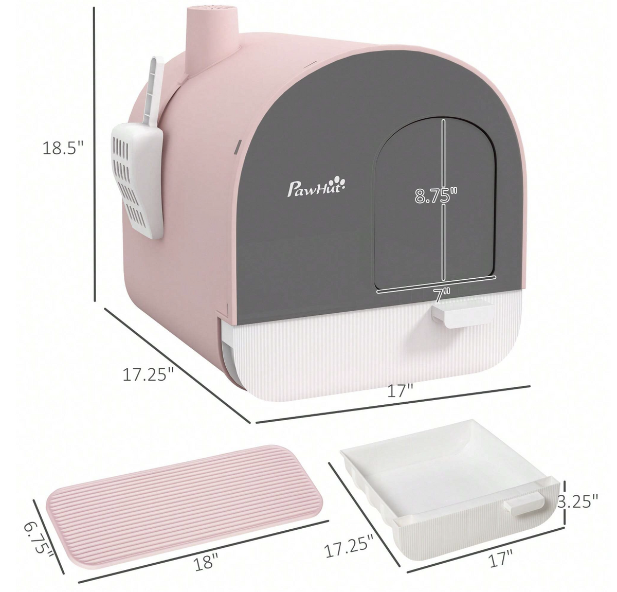 The OmniPaw™ LitterHaven — Covered Cat Litter Box with Pull-Out Tray & Odor Filter
