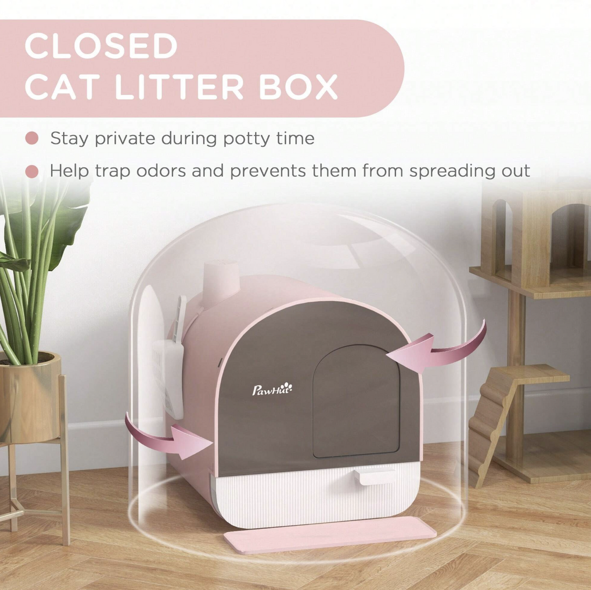 The OmniPaw™ LitterHaven — Covered Cat Litter Box with Pull-Out Tray & Odor Filter