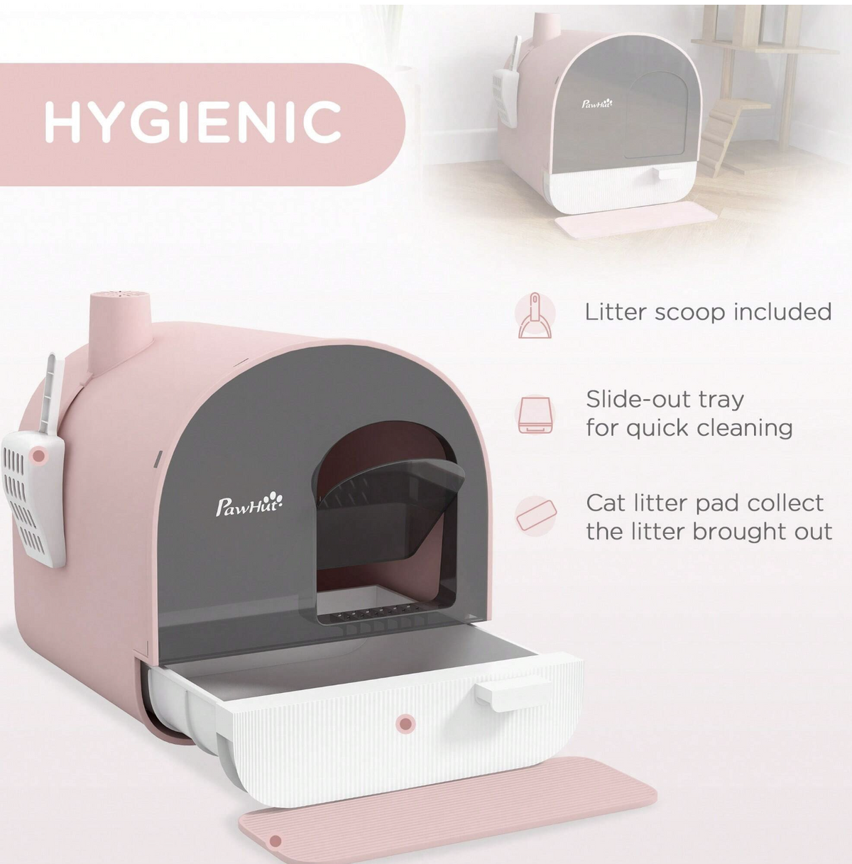 The OmniPaw™ LitterHaven — Covered Cat Litter Box with Pull-Out Tray & Odor Filter
