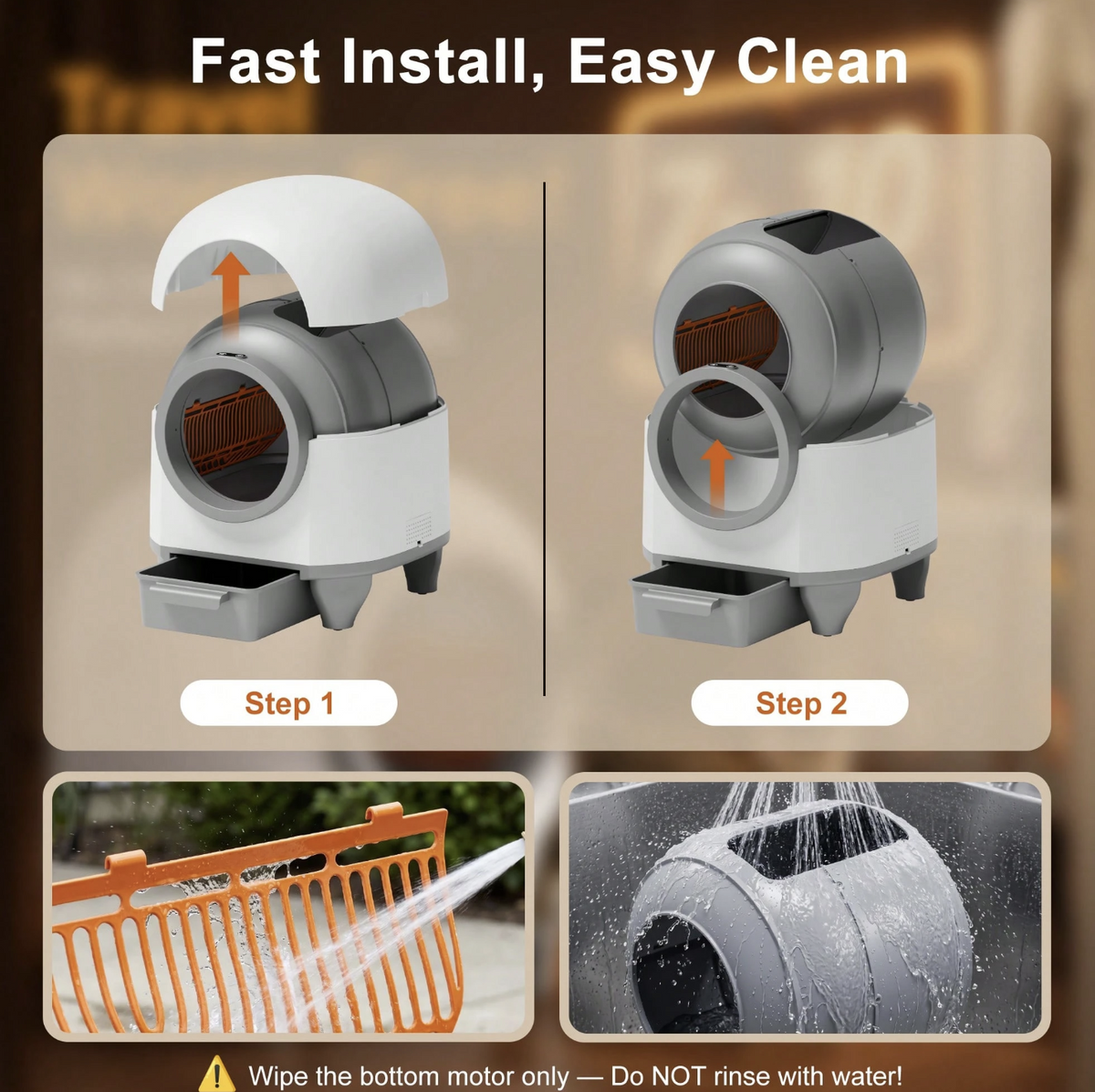 The OmniPaw™ LitterSphere Smart Self-Cleaning Litter Box